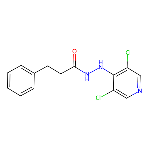 N'-(3,5-dichloro-4-pyridinyl)-3-phenylpropanehydrazide structure