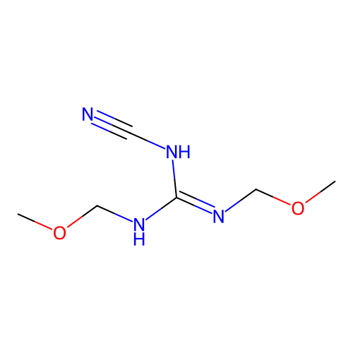 Guanidine, N-cyano-N',N''-bis(methoxymethyl)- structure
