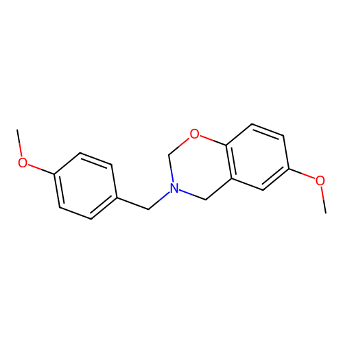 6-methoxy-3-(4-methoxybenzyl)-3,4-dihydro-2H-1,3-benzoxazine structure