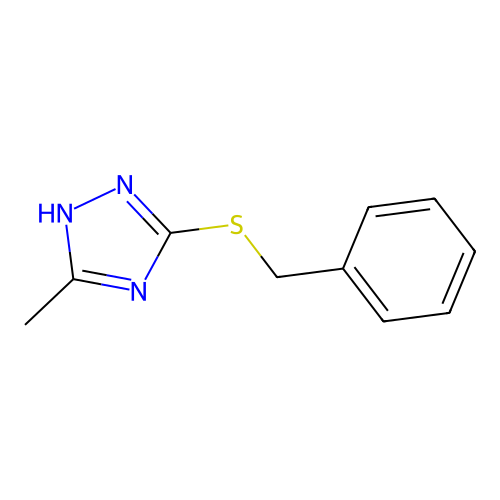 2-Thiobenzyl-5-Me-1,3,4-triazole structure