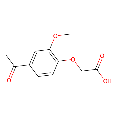 2-(4-Acetyl-2-methoxyphenoxy)acetic acid structure