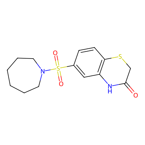 6-(azepan-1-ylsulfonyl)-2H-1,4-benzothiazin-3-ol structure