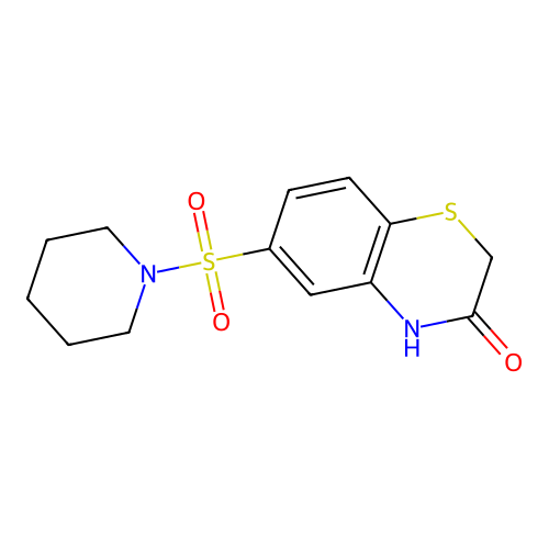6-(piperidin-1-ylsulfonyl)-2H-1,4-benzothiazin-3-ol structure