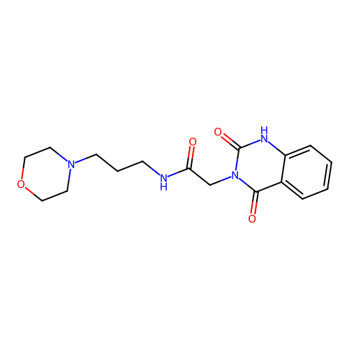 2-(2-hydroxy-4-oxoquinazolin-3(4H)-yl)-N-[3-(morpholin-4-yl)propyl]acetamide structure