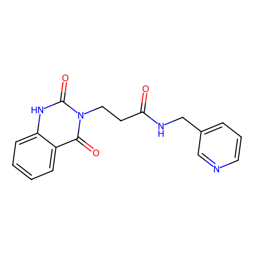 3-(2-hydroxy-4-oxoquinazolin-3(4H)-yl)-N-(pyridin-3-ylmethyl)propanamide structure