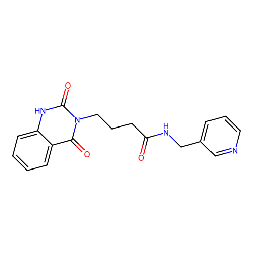 4-(2-hydroxy-4-oxoquinazolin-3(4H)-yl)-N-(pyridin-3-ylmethyl)butanamide structure