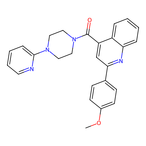 (2-(4-Methoxyphenyl)quinolin-4-yl)(4-(pyridin-2-yl)piperazin-1-yl)methanone structure