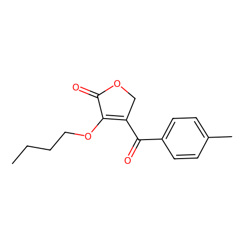 4-butoxy-3-(4-methylbenzoyl)-2H-furan-5-one structure