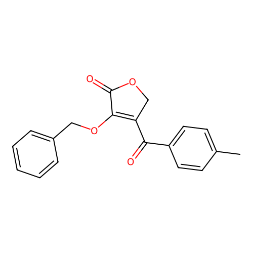 3-(4-methylbenzoyl)-4-phenylmethoxy-2H-furan-5-one structure
