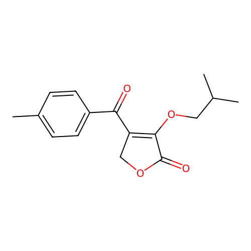 3-(4-methylbenzoyl)-4-(2-methylpropoxy)-2H-furan-5-one structure