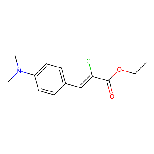 2-Propenoic acid, 2-chloro-3-[4-(dimethylamino)phenyl]-, ethyl ester structure