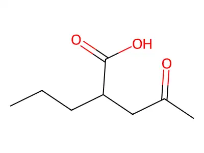 4-Oxo-2-propylpentanoic acid structure