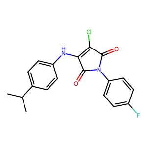 3-Chloro-1-(4-fluorophenyl)-4-[4-(propan-2-yl)anilino]-1H-pyrrole-2,5-dione structure