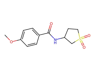 N-(1,1-dioxothiolan-3-yl)-4-methoxybenzamide structure