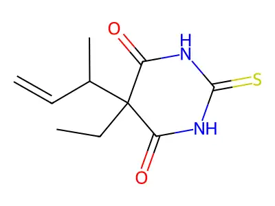 5-But-3-en-2-yl-5-ethyl-2-sulfanylidene-1,3-diazinane-4,6-dione structure