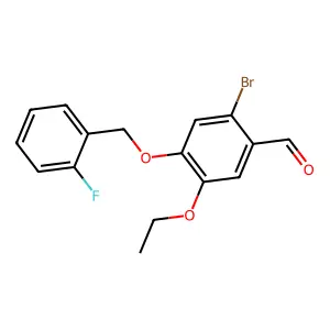 2-Bromo-5-ethoxy-4-[(2-fluorophenyl)methoxy]benzaldehyde structure