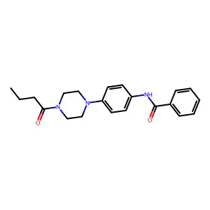 N-[4-(4-丁酰基哌嗪-1-基)苯基]苯甲酰胺 structure