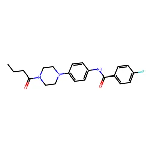 N-[4-(4-butanoylpiperazin-1-yl)phenyl]-4-fluorobenzamide structure