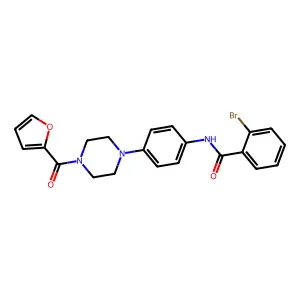 2-bromo-N-[4-[4-(furan-2-carbonyl)piperazin-1-yl]phenyl]benzamide structure