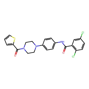 2,5-dichloro-N-[4-[4-(thiophene-2-carbonyl)piperazin-1-yl]phenyl]benzamide structure