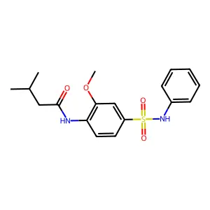 N-[2-methoxy-4-(phenylsulfamoyl)phenyl]-3-methylbutanamide structure