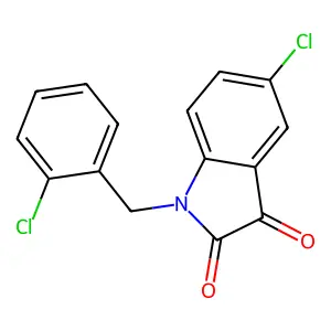 5-chloro-1-(2-chlorobenzyl)-1H-indole-2,3-dione structure