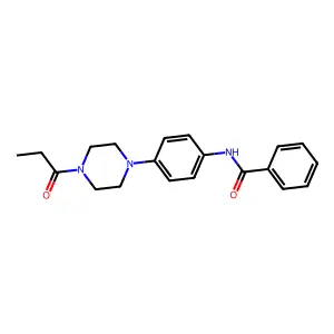 N-[4-(4-propanoylpiperazin-1-yl)phenyl]benzamide structure