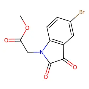 Methyl 2-(5-bromo-2,3-dioxoindol-1-yl)acetate structure