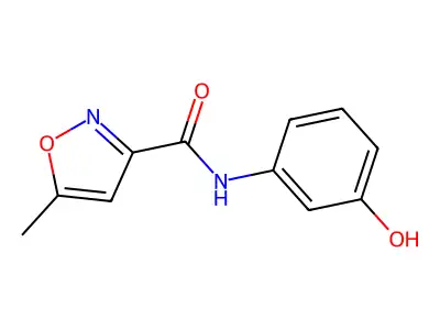 N-(3-Hydroxyphenyl)-5-methylisoxazole-3-carboxamide structure