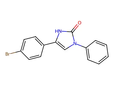 4-(4-bromophenyl)-1-phenyl-1,3-dihydro-2H-imidazol-2-one structure