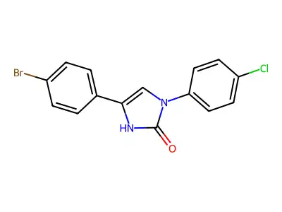 4-(4-bromophenyl)-1-(4-chlorophenyl)-1,3-dihydro-2H-imidazol-2-one structure