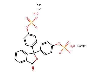 Phenolphthalein bisphosphate (sodium) structure