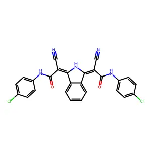 Acetamide, 2,2'-(1H-isoindole-1,3(2H)-diylidene)bis(N-(4-chlorophenyl)-2-cyano- structure