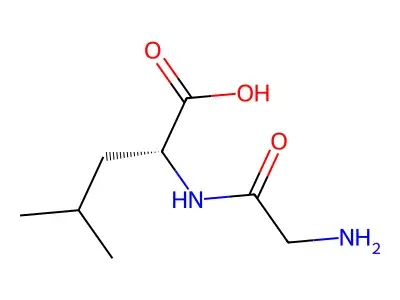 Glycyl-D-leucine structure