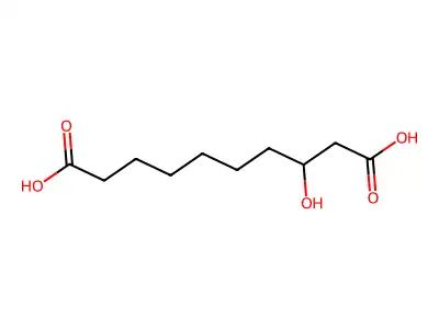 3-Hydroxysebacic acid structure