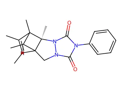 (4aR,5S,7aR)-4a,5,6,7,10-Pentamethyl-2-phenyl-4a,5-dihydro-1H,8H-5,7a-methanocyclopenta[3,4]pyrazolo[1,2-a][1,2,4]triazole-1,3(2H)-dione structure