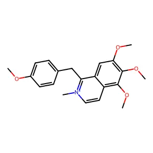 Isoquinolinium, 5,6,7-trimethoxy-1-((4-methoxyphenyl)methyl)-2-methyl- structure
