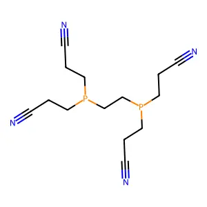 3,3',3'',3'''-(Ethylenediphosphinidyne)tetrakis(propanenitrile) structure