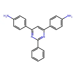 {4-[6-(4-Aminophenyl)-2-phenylpyrimidin-4-yl]phenyl}amine structure