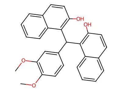 1,1'-(3,4-Dimethoxybenzylidene)DI-2-naphthol structure