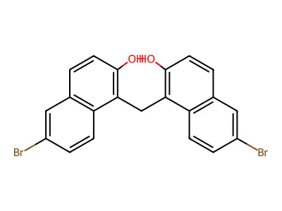 2-Naphthalenol, 1,1'-methylenebis(6-bromo- structure