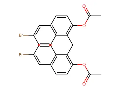 2-Naphthalenol, 1,1'-methylenebis(6-bromo-, diacetate structure