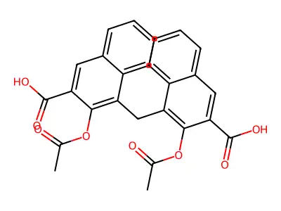 4,4'-亚甲基双(3-乙酰氧基-2-萘甲酸) structure