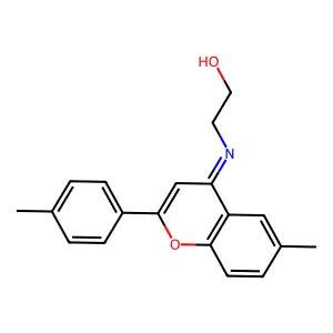 2-[[6-Methyl-2-(4-methylphenyl)chromen-4-ylidene]amino]ethanol structure