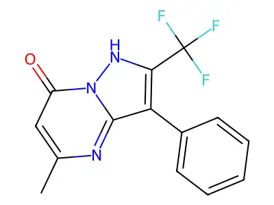 5-Methyl-3-phenyl-2-(trifluoromethyl)pyrazolo[1,5-a]pyrimidin-7-ol structure