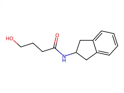N-(2,3-dihydro-1H-inden-2-yl)-4-hydroxybutanamide structure