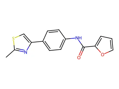 N-[4-(2-methyl-1,3-thiazol-4-yl)phenyl]furan-2-carboxamide structure