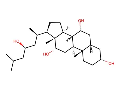 Cholestane-3,7,12,23-tetrol structure