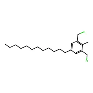 Benzene, 1,3-bis(chloromethyl)-5-dodecyl-2-methyl- structure