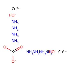 Copper(2+), tetraammine-, carbonate hydroxide (2:1:2) structure